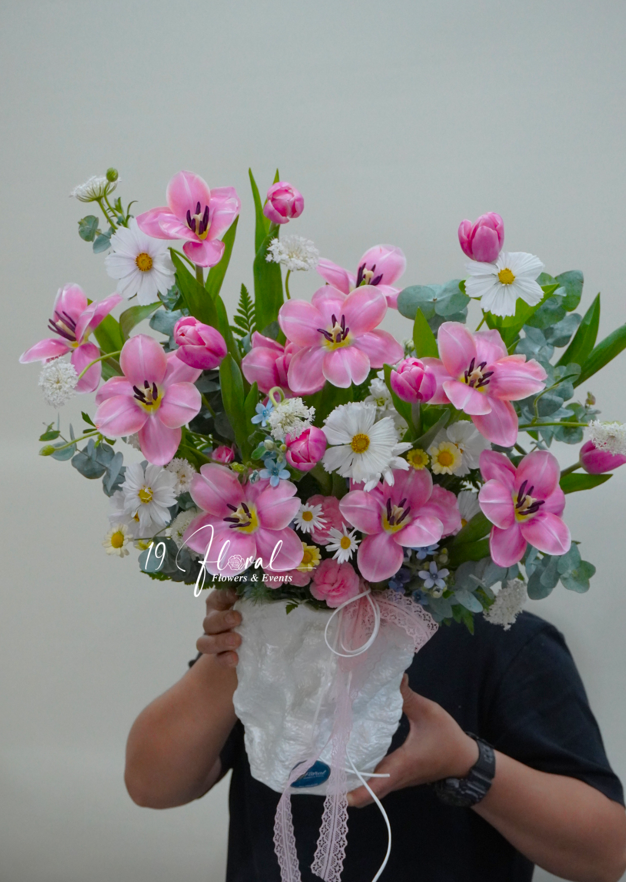 Chậu hoa tulip - Rosy Mood
