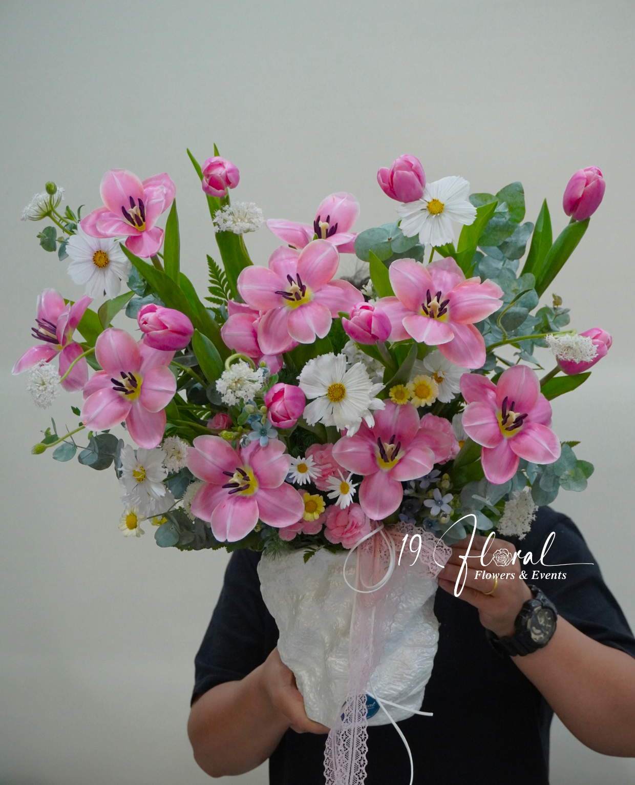 Chậu hoa tulip - Rosy Mood