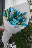 Bó hoa tulip Sky blue 2