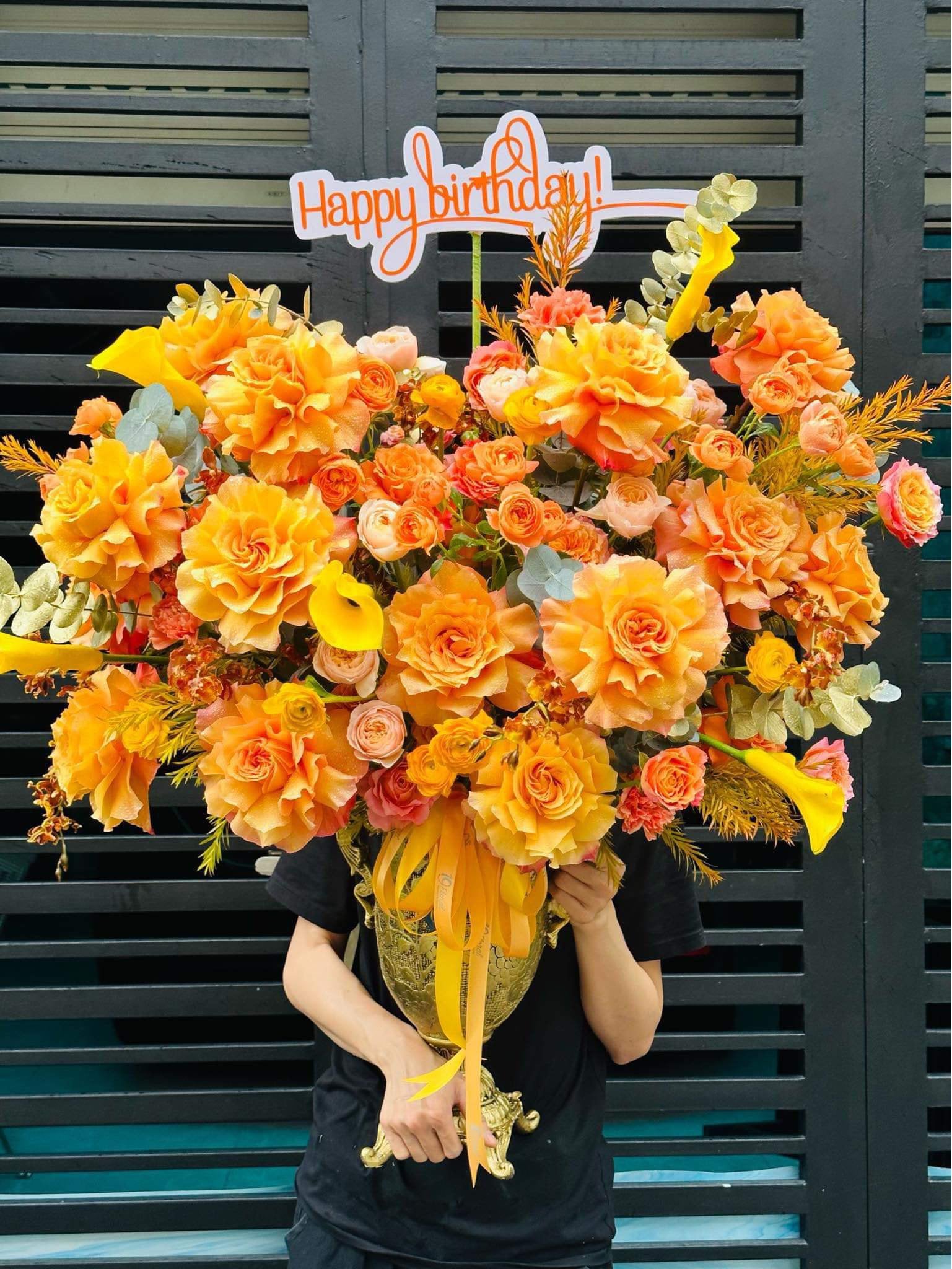 Bình Hoa Amber Sunrise