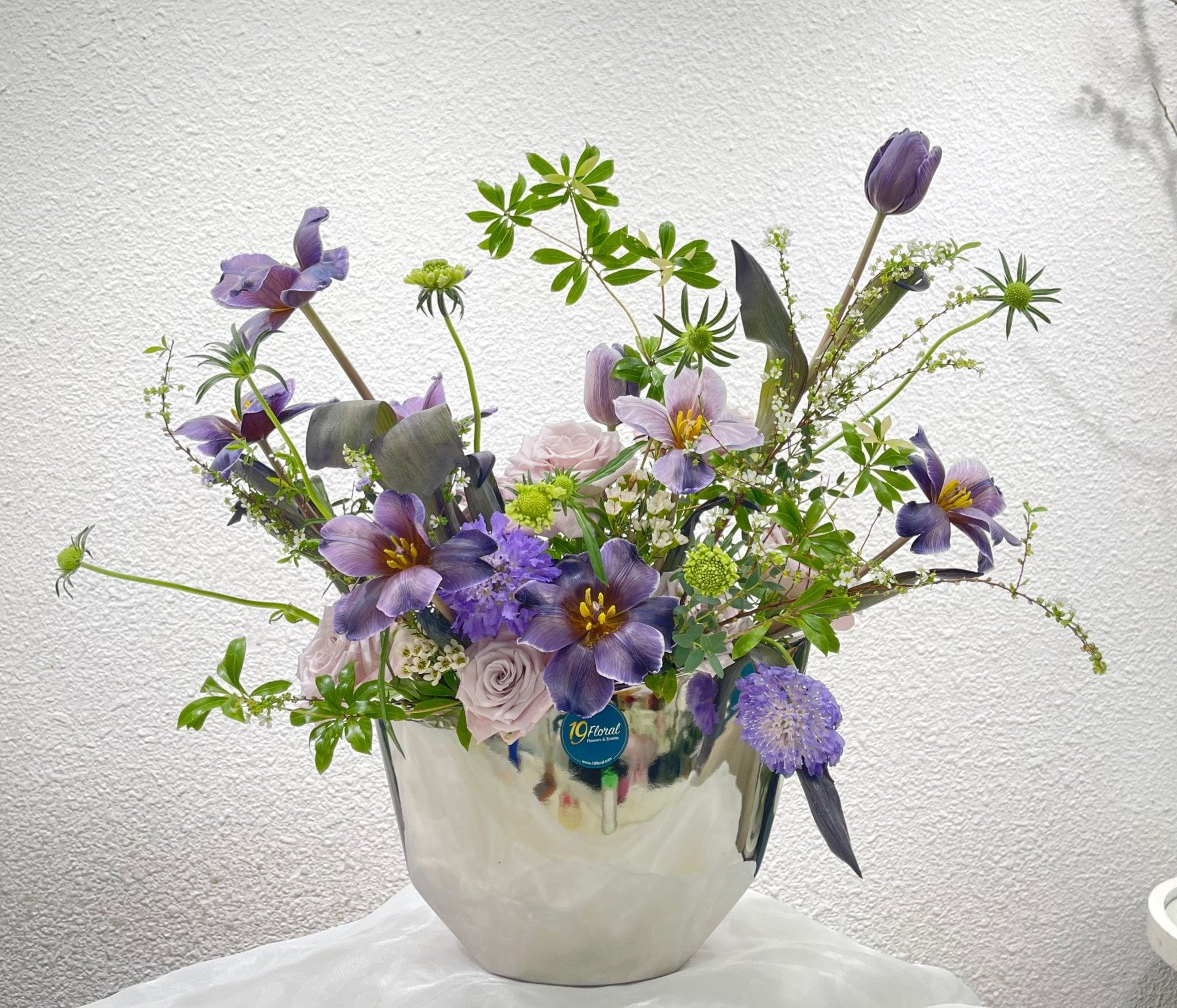 Bình Hoa Tulip tím nhuộm