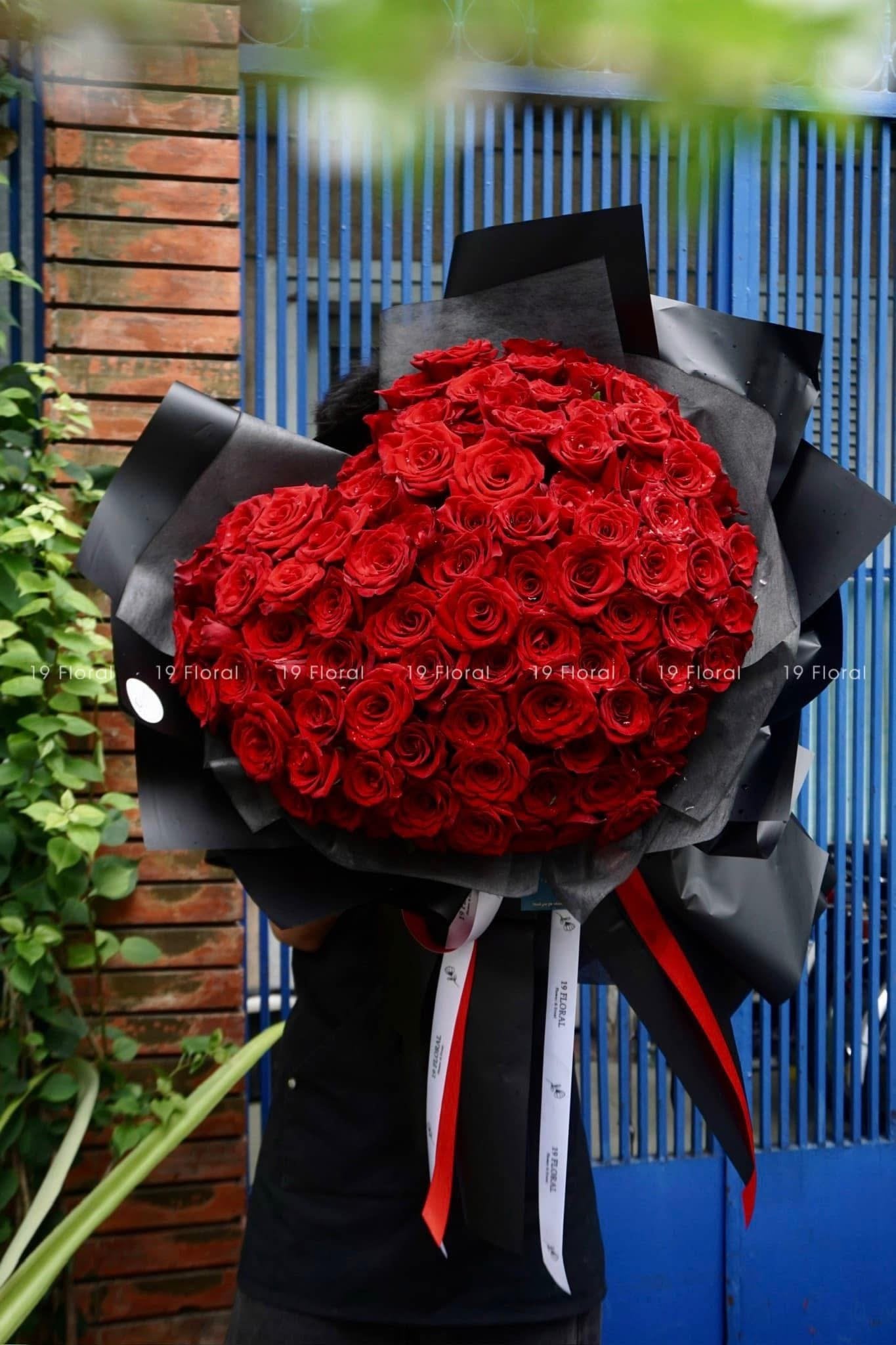 Bó Hoa 99 Rose trái tim