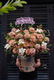 Giỏ hoa Dreamy Bloom nâu - trắng