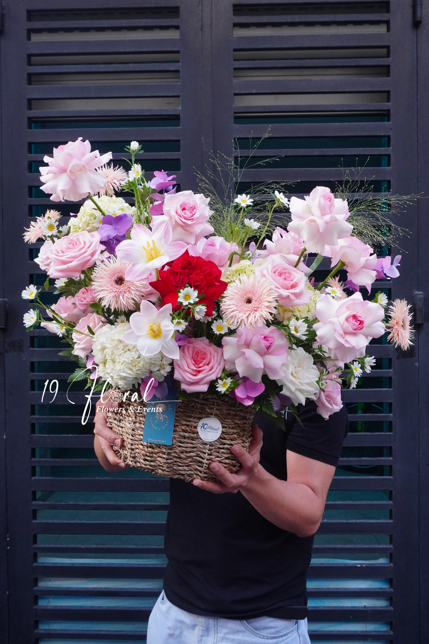 Giỏ hoa Pink Garden