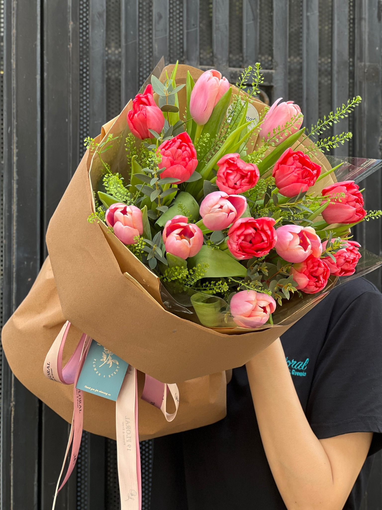 Bó hoa tulip Rosé Tulip Mist