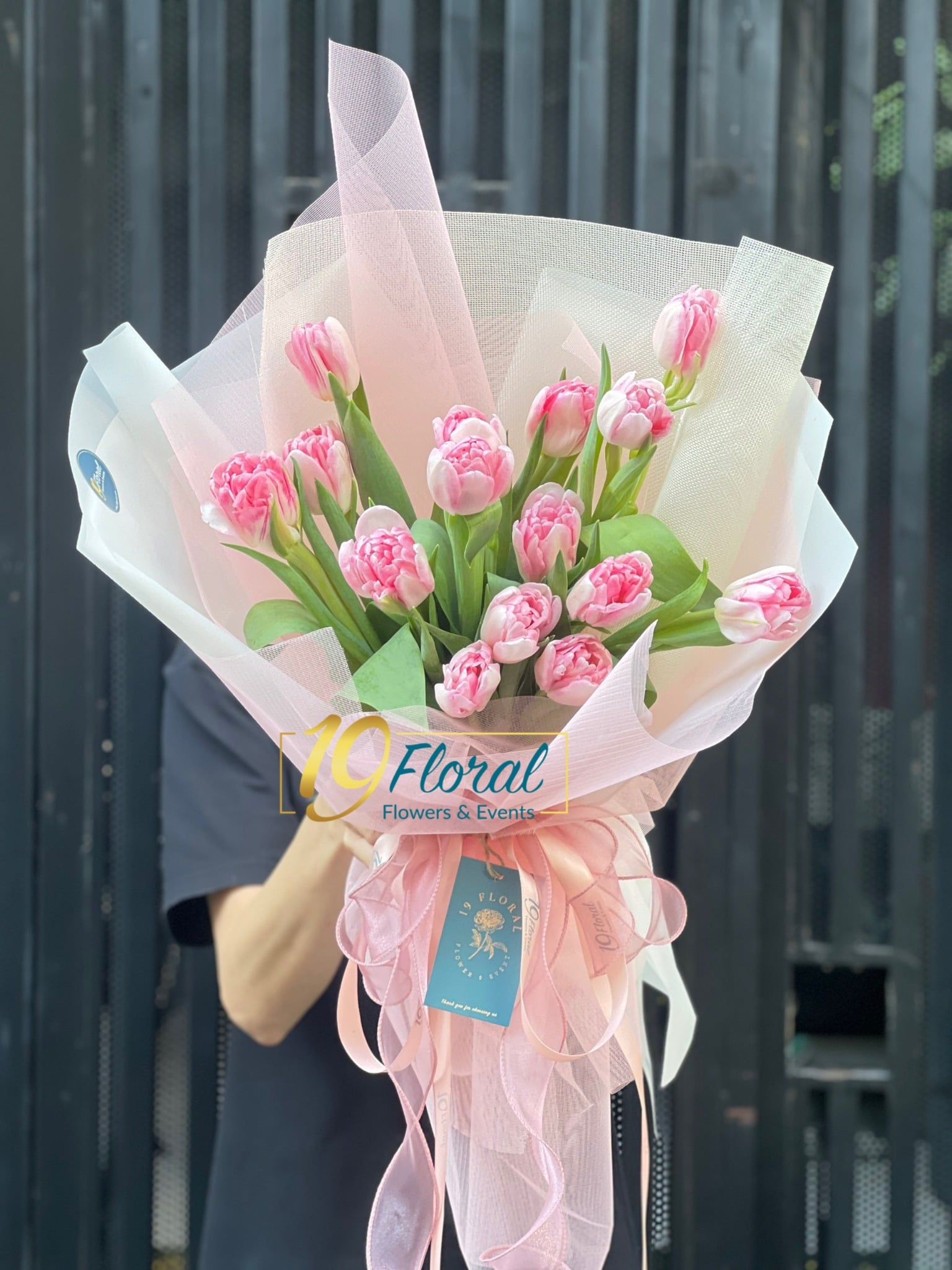 Bó hoa tulip Hồng kép