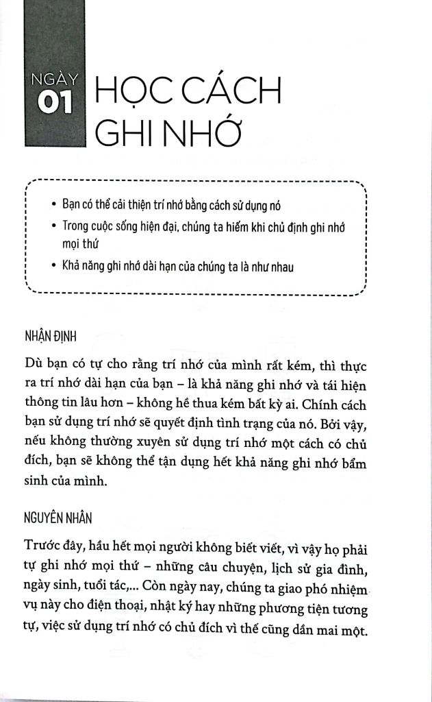 100+ bài tập kích thích não bộ hiệu quả : 40 ngày luyện trí nhớ