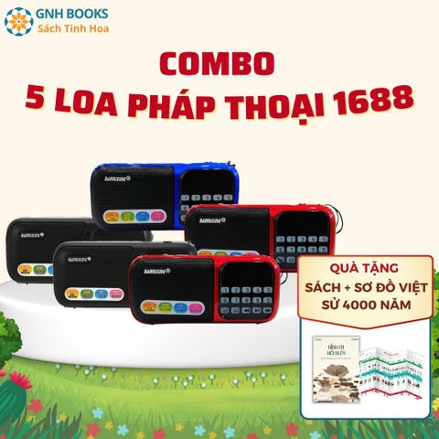 Combo 5 Loa Pháp Phoại 1688 Bài Giảng Hàm Dưỡng Tâm Hồn Bản 3 Màu Tặng Sách Bình An Mỗi Ngày + Tranh Việt Sử