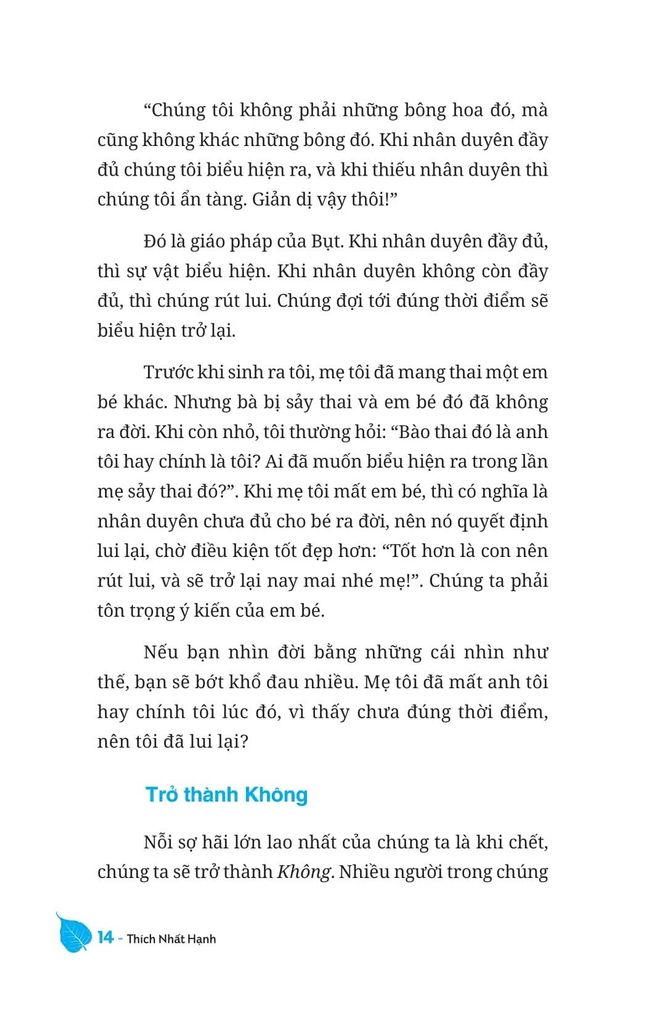 Không Diệt Không Sinh Đừng Sợ Hãi
