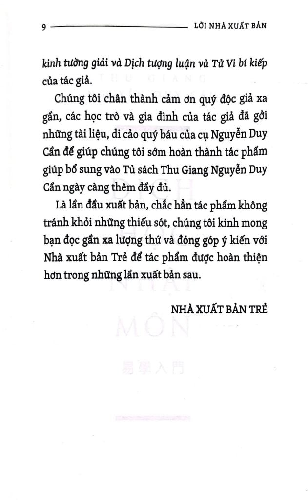 Dịch Học Nhập Môn- TS Thu Giang