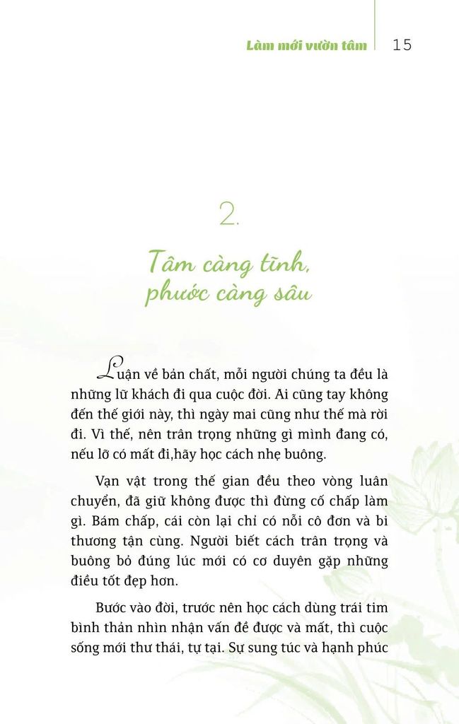 Làm Mới Vườn Tâm