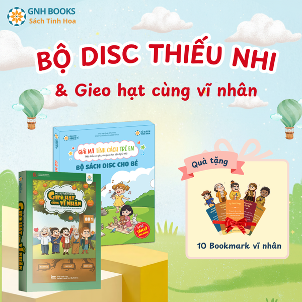Combo Sách DISC+Gieo Hạt Cùng Vĩ Nhân (Típ D) Tặng 10 Bookmark Vĩ Nhân