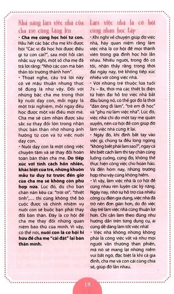 Dạy Con Làm Việc Nhà