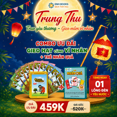 Combo Trung thu: 1 Bộ Gieo hạt +Thẻ nhân quả Tặng Lồng Đèn Yêu Nước