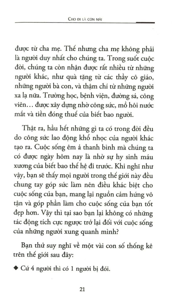 Cho Đi Là Còn Mãi