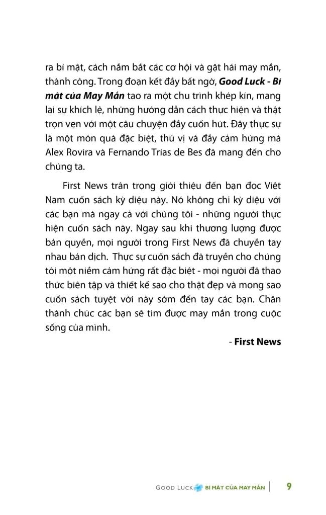 Bí Mật Của May Mắn (khổ lớn) tái bản tháng 6/2021