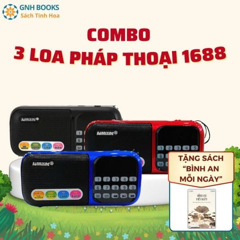 Combo 3 Loa Pháp Phoại 1688 Bài Giảng Hàm Dưỡng Tâm Hồn Bản 3 Màu +Tặng Sách Bình An Mỗi Ngày