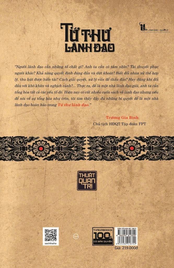 Tứ Thư Lãnh Đạo - Thuật Quản Trị