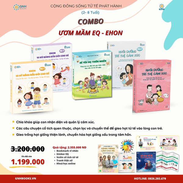 Combo Ươm mầm trẻ nhỏ 2-8 tuổi (EQ+EHON+BÉ YÊU THIÊN NHIÊN)