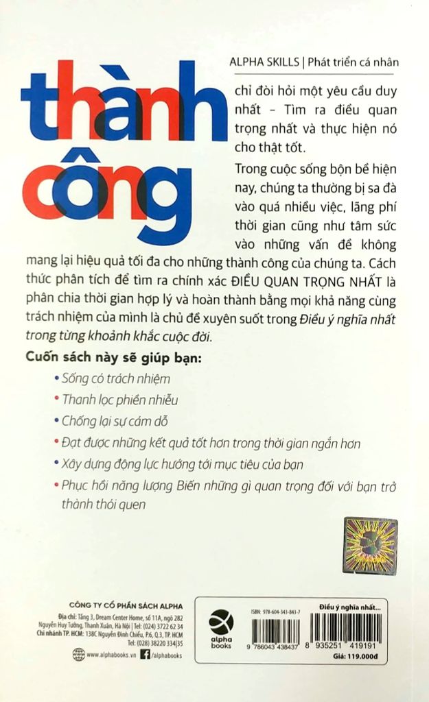 The one thing - Điều ý nghĩa nhất 119k