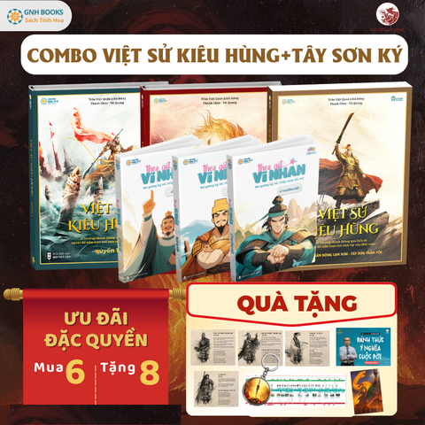 Combo Trọn bộ Việt sử kiêu hùng +Theo gót vĩ nhân