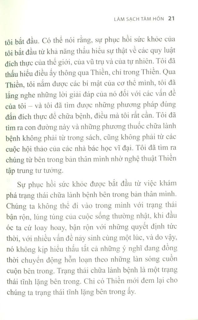 Làm Sạch Tâm Hồn- Các bài Thiền Tập