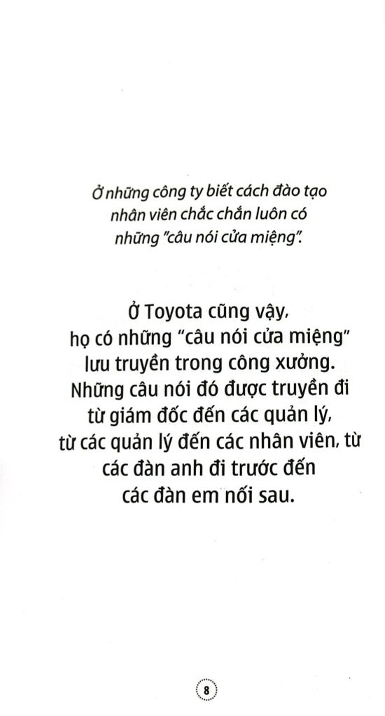 Những Câu Nói Cửa Miệng Làm Nên Thành Công Của Toyota