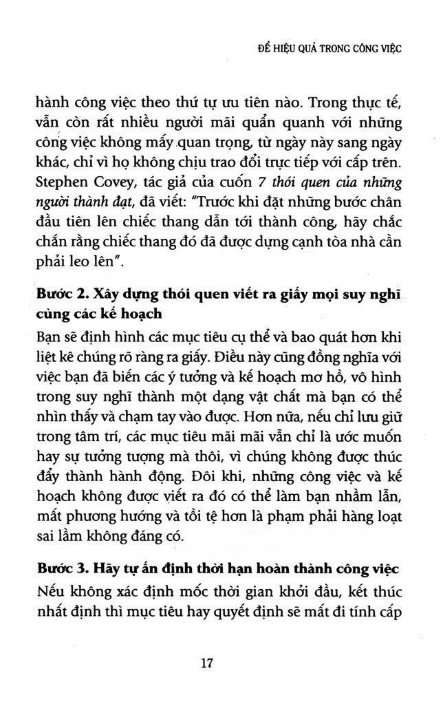 Để Hiệu Quả Trong Công Việc