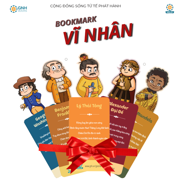 Bộ Bookmark Vĩ Nhân - Bộ 5 cái