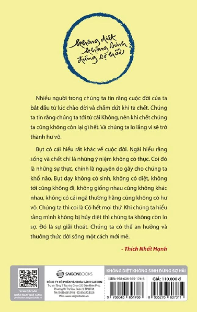 Không Diệt Không Sinh Đừng Sợ Hãi
