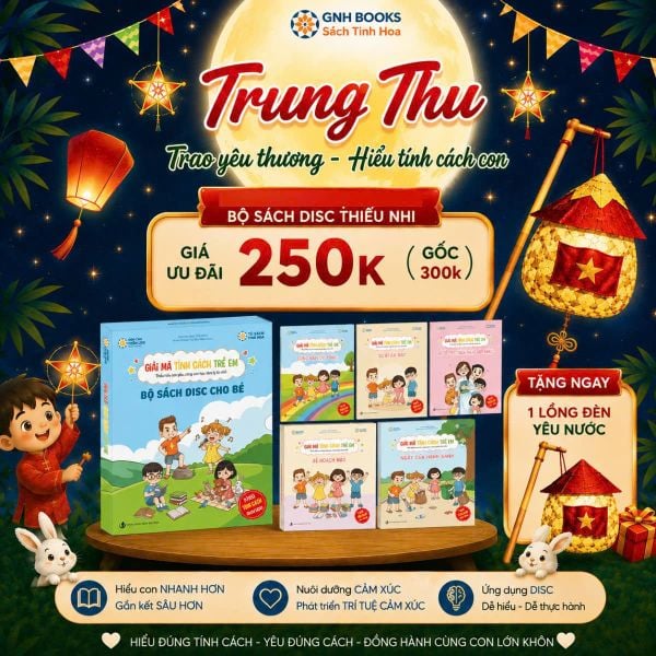 Trung Thu - Bộ Sách DISC thiếu nhi Tặng Lồng Đèn Yêu Nước