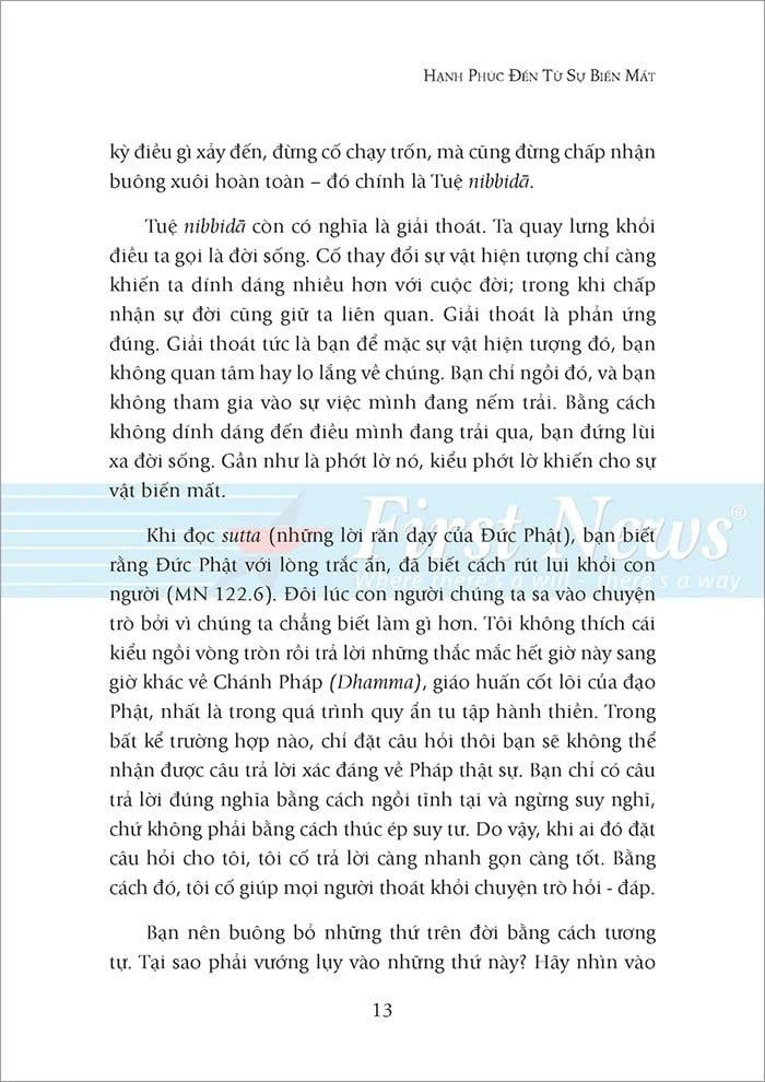 Hạnh Phúc Đến Từ Sự Biến Mất