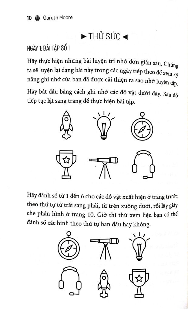 100+ bài tập kích thích não bộ hiệu quả : 40 ngày luyện trí nhớ