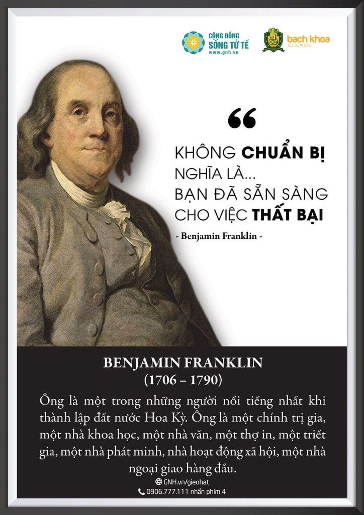 Tranh Câu Nói Vĩ Nhân - Khổ A4 (Cái)