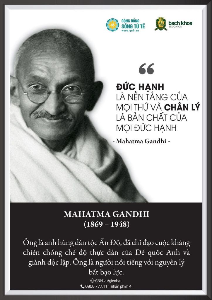 Tranh Câu Nói Vĩ Nhân - Khổ A4 (Cái)