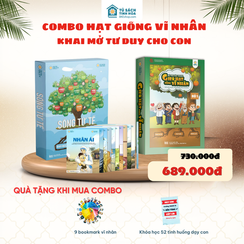 Bộ Sống tử tế+Gieo hạt vĩ nhân Tặng 9 Bookmark vĩ nhân