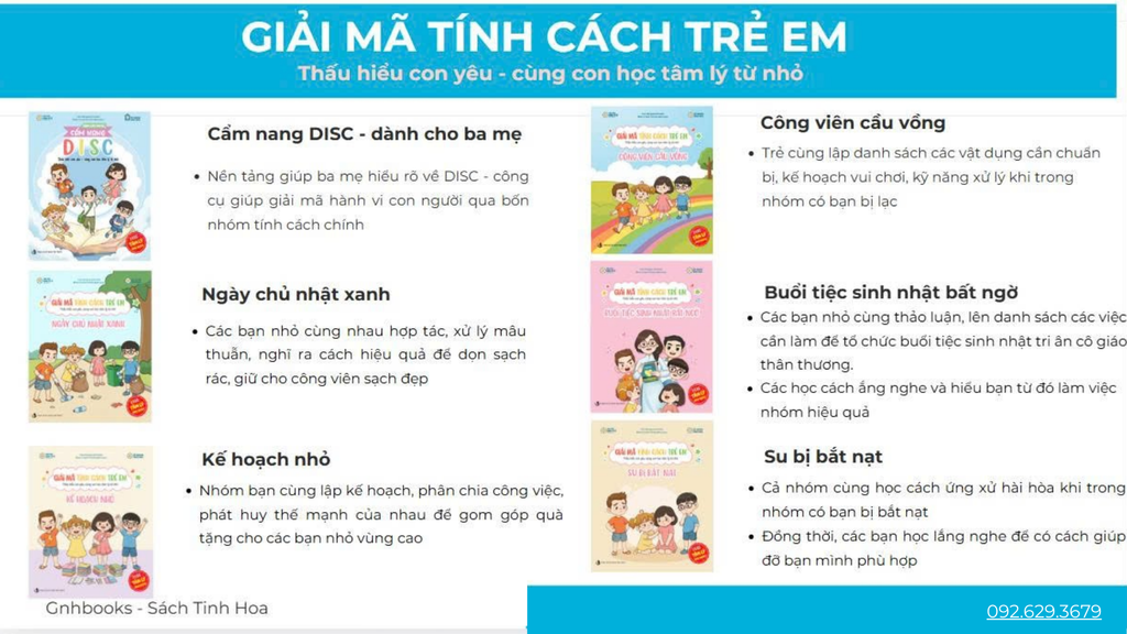 Bộ Sách DISC thiếu nhi Tặng 1 cuốn Cẩm nang DISC cho bố mẹ