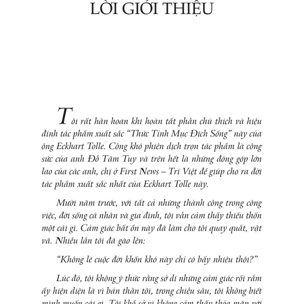 Thức Tỉnh Mục Đích Sống