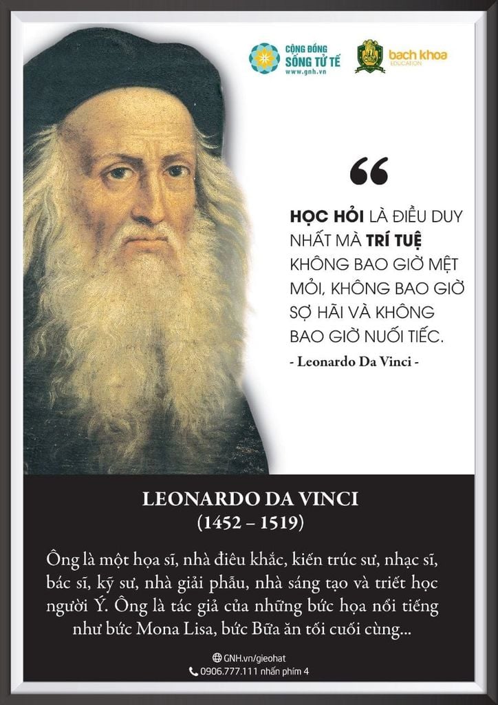 Tranh Câu Nói Vĩ Nhân - Khổ A4 (Cái)