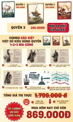 Combo Việt Sử Kiêu Hùng Quyển 1+2+3