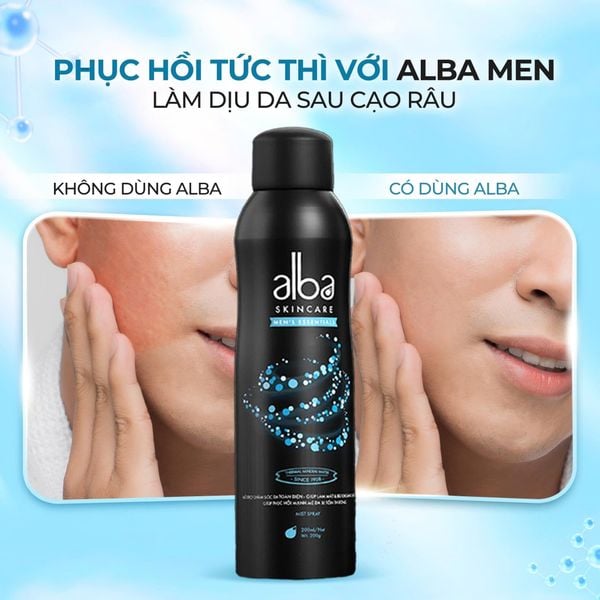  [MEN] Xịt Khoáng Cấp Ẩm, Kềm Dầu & Giảm Mụn Cho Nam Alba Skincare Men 200ml 