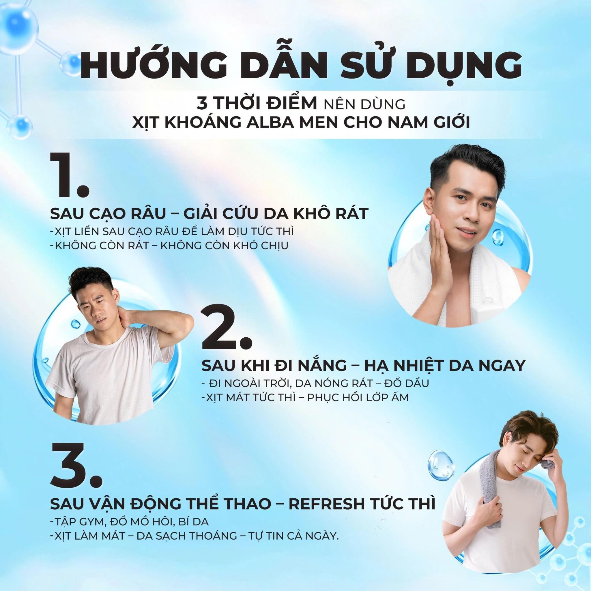  [MEN] Xịt Khoáng Cấp Ẩm, Kềm Dầu & Giảm Mụn Cho Nam Alba Skincare Men 200ml 