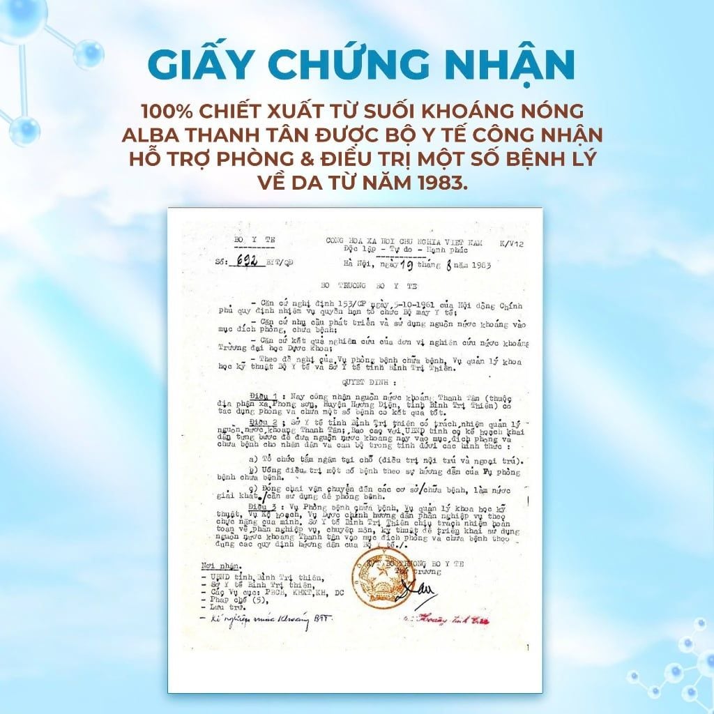  [LADY] Xịt Khoáng Cấp Ẩm & Phục Hồi Da Cho Nữ  150ml Alba Skincare  - Nước Khoáng Thanh Tân Giàu Silic - Tăng Độ Đàn Hồi 