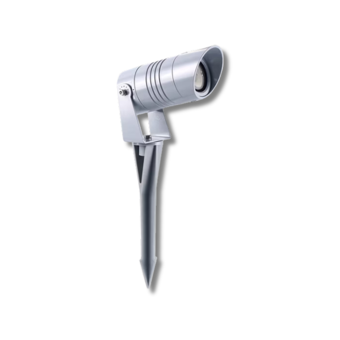 Đèn LED Outdoor Spot Light With Hood+Spike 16W COB RGB 3in1 – Đèn Rọi Ngoài Trời Có Chụp, Cọc Cắm và Thấu Kính