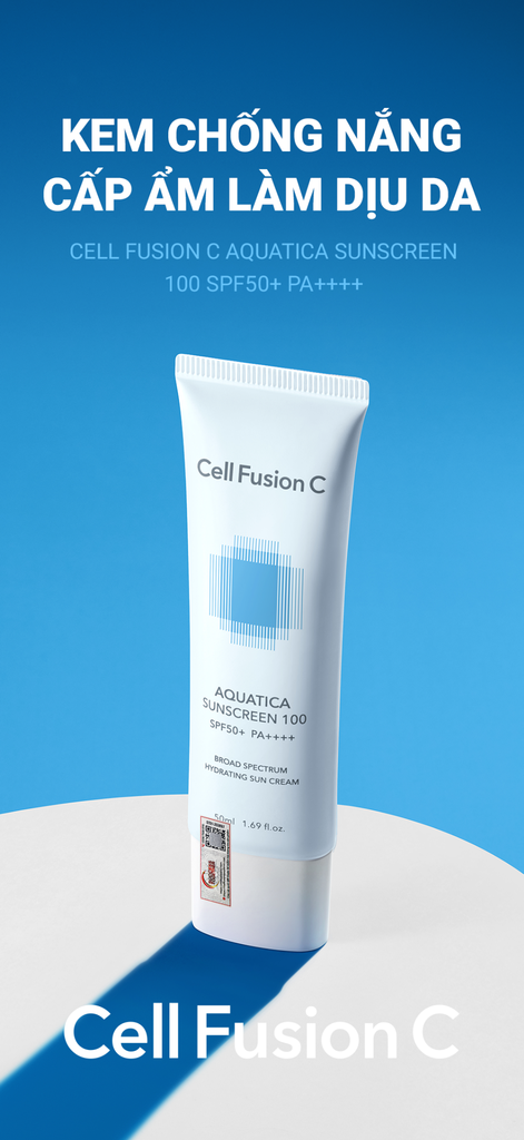 Kem Chống Nắng Cấp Ẩm & Làm Dịu Da Khô Cell Fusion C Aquatica Sunscreen 100 SPF50+ PA++++