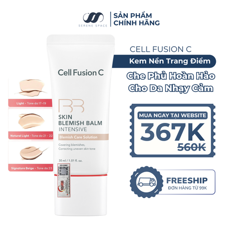 Kem Nền Che Khuyết Điểm Phục Hồi Da Nhạy Cảm & Tổn Thương Cell Fusion C Skin Blemish Balm Intensive