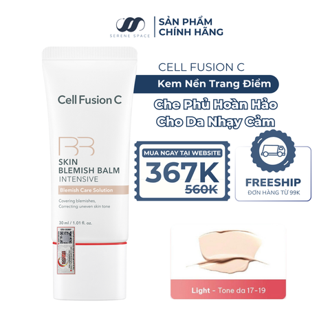 Kem Nền Che Khuyết Điểm Phục Hồi Da Nhạy Cảm & Tổn Thương Cell Fusion C Skin Blemish Balm Intensive