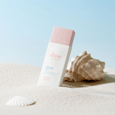 Kem Chống Nắng Cấp Ẩm Làm Dịu Da Slowpure Aqua Fluid Sun Serum SPF50+ PA++++ Serene Space Sản Phẩm Chính Hãng