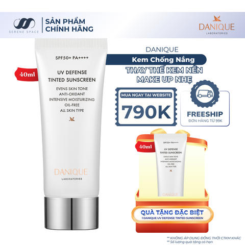 Kem Chống Nắng Nâng Tone Thay Kem Nền & Che Khuyết Điểm Danique UV Defense Tinted Sunscreen SPF 50+ PA++++ Serene Space Sản Phẩm Chính Hãng