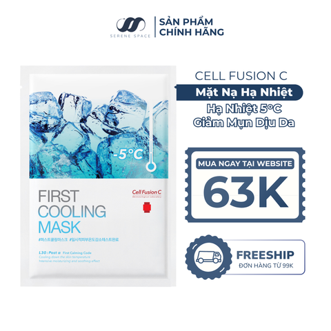 Mặt Nạ Hạ Nhiệt - 5 Độ & Làm Dịu Da Ửng Đỏ Cháy Nắng Cell Fusion C First Cooling Mask